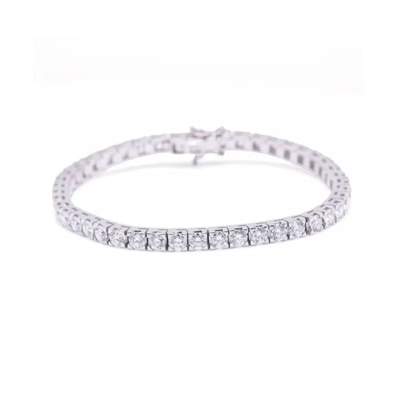 Pulsera Riviere - Bracelet en or blanc 18 kt et diamants made by 58 Facettes