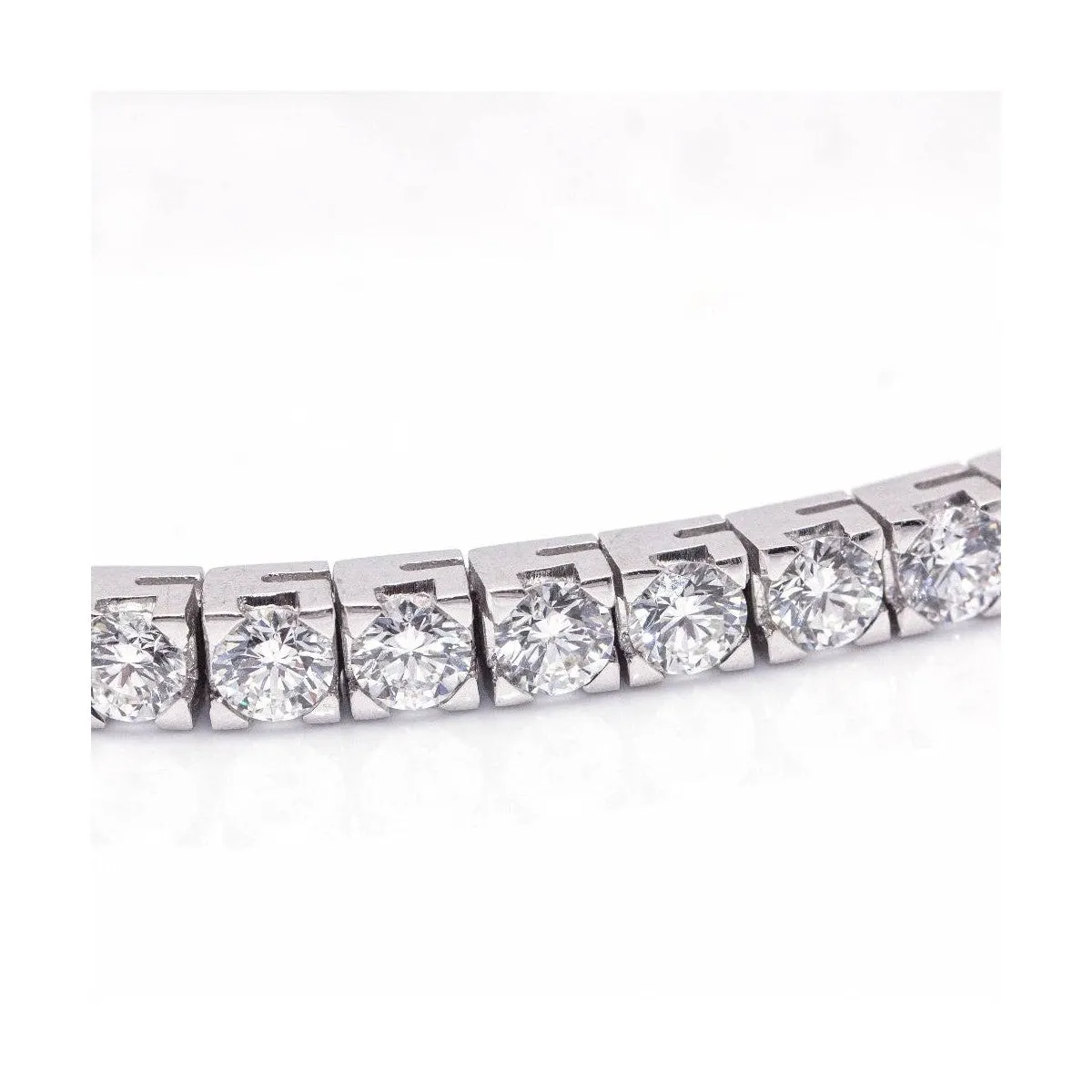 Pulsera Riviere - Bracelet en or blanc 18 kt et diamants sold by 58 Facettes product image thumbnail 3