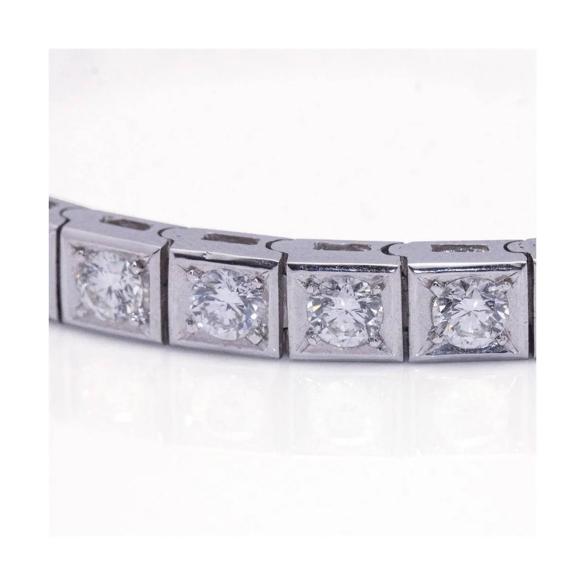 Rivière - Bracelet en or blanc 18 kt et diamants sold by 58 Facettes product image thumbnail 3