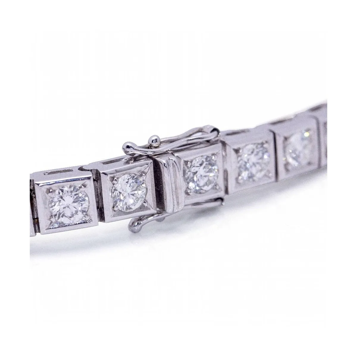 Rivière - Bracelet en or blanc 18 kt et diamants sold by 58 Facettes product image thumbnail 4