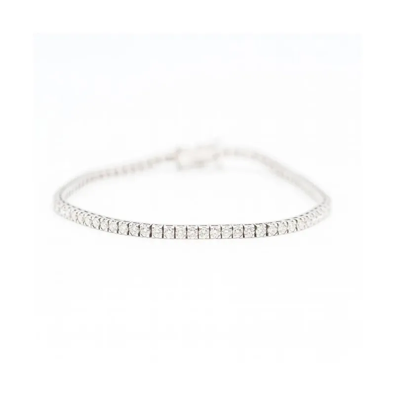 Pulsera rivière - Bracelet en or blanc 18 ct et diamants 3,50 ct sold by 58 Facettes