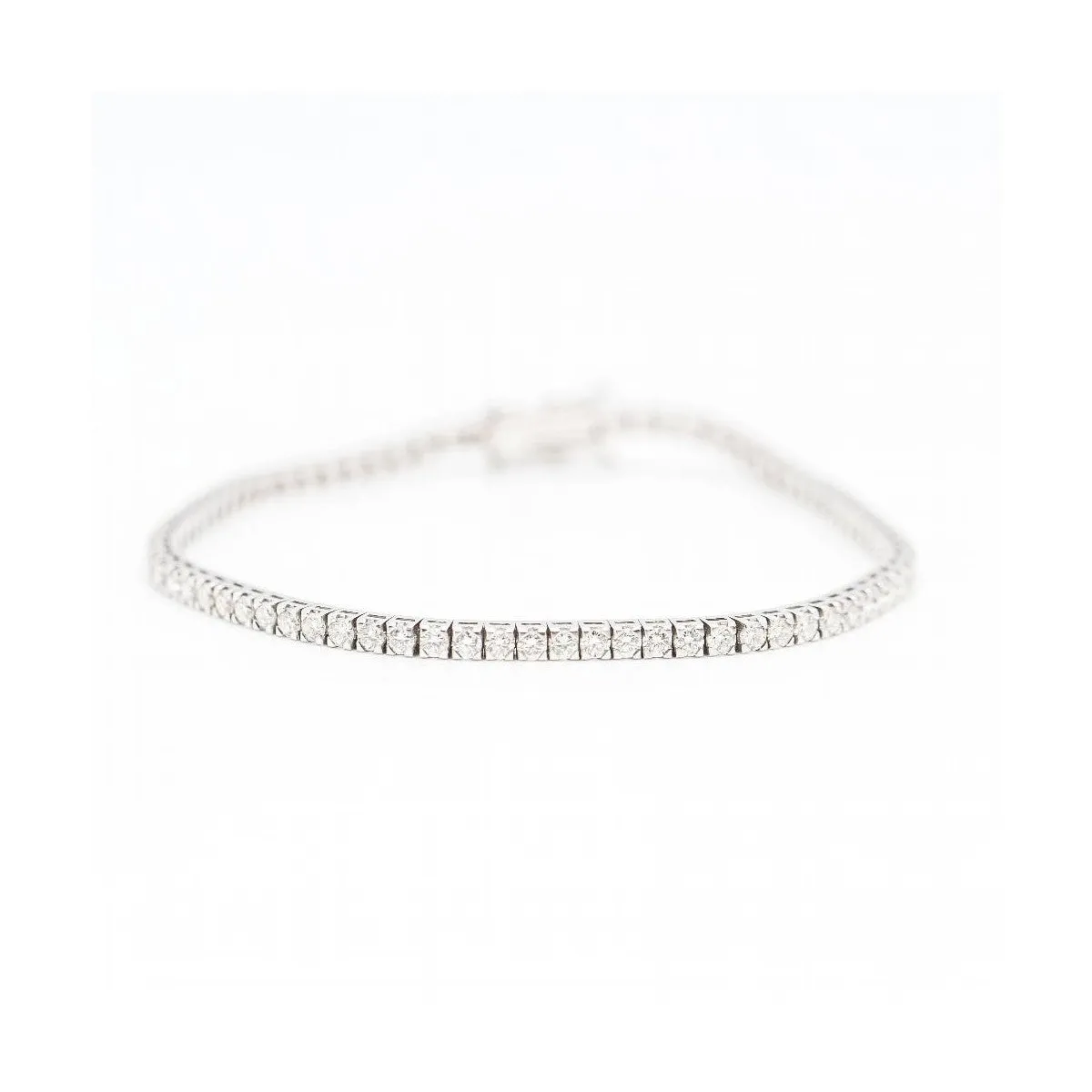Pulsera rivière - Bracelet en or blanc 18 ct et diamants 3,50 ct sold by 58 Facettes