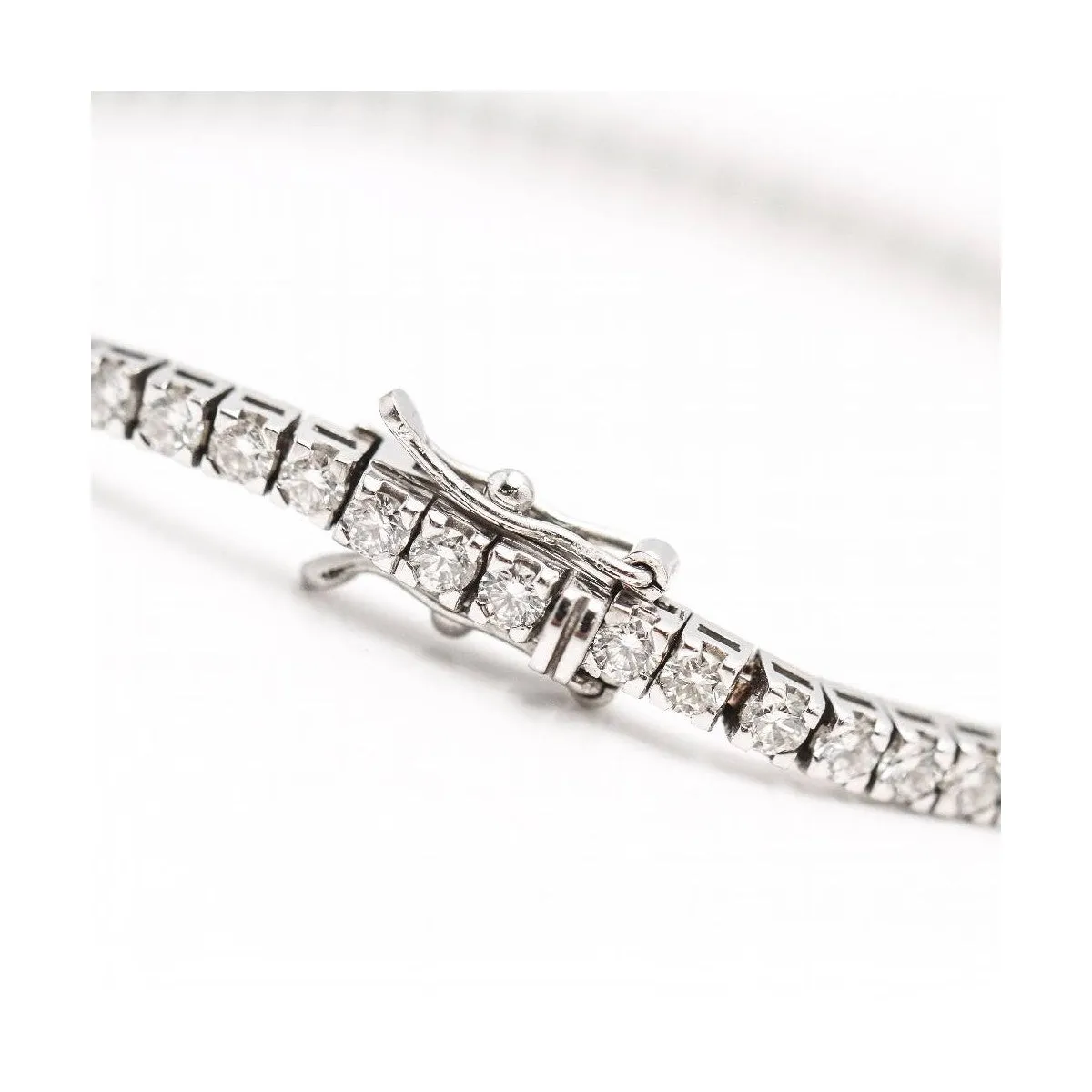 Pulsera rivière - Bracelet en or blanc 18 ct et diamants 3,50 ct sold by 58 Facettes product image thumbnail 5