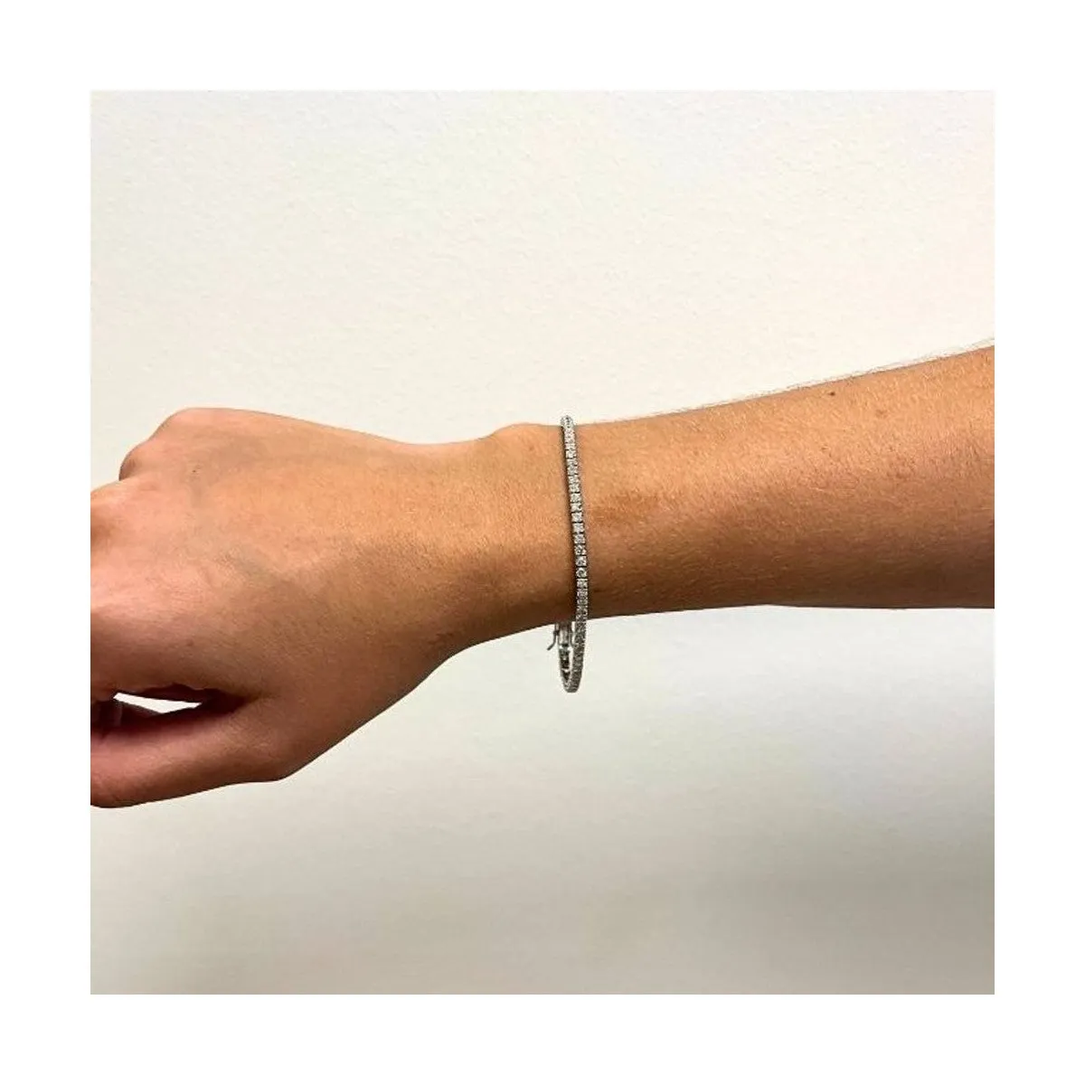 Pulsera rivière - Bracelet en or blanc 18 ct et diamants 3,50 ct sold by 58 Facettes product image thumbnail 2