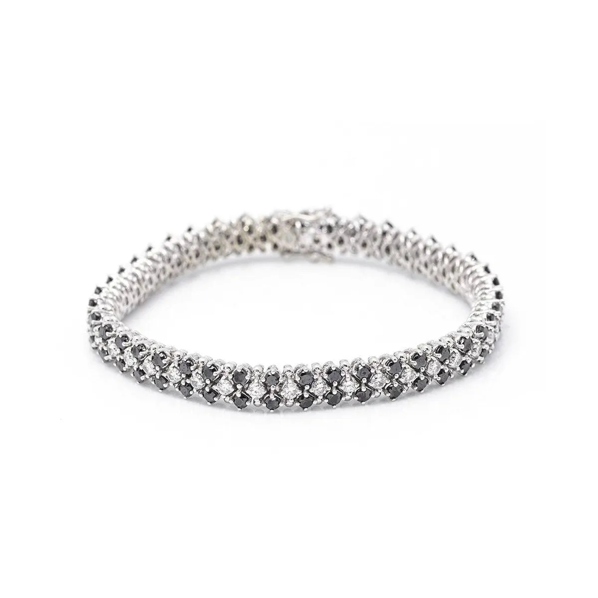 NIGHT & DAY - Bracelet rivière en or blanc 18 ct et diamants sold by 58 Facettes