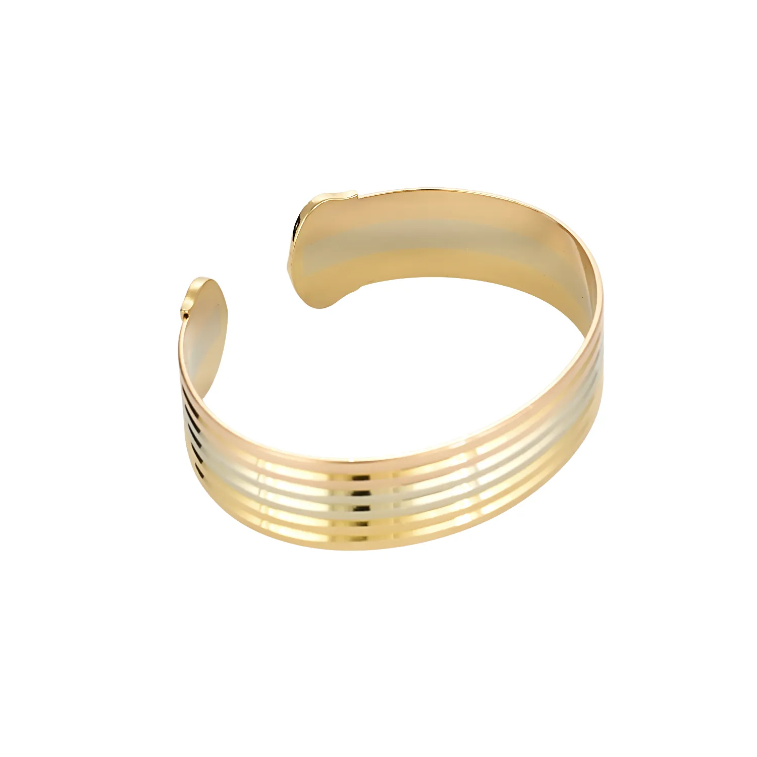 Cartier Trinity - Bracelet jonc manchette en or jaune, blanc et rose sold by 58 Facettes product image thumbnail 3