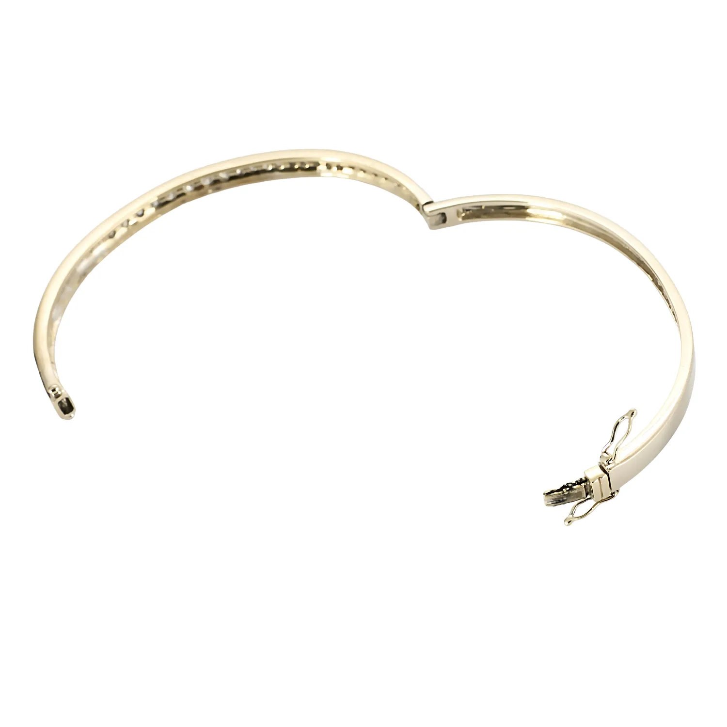 Bracelet jonc en or jaune 18 carats et diamants sold by 58 Facettes product image thumbnail 3