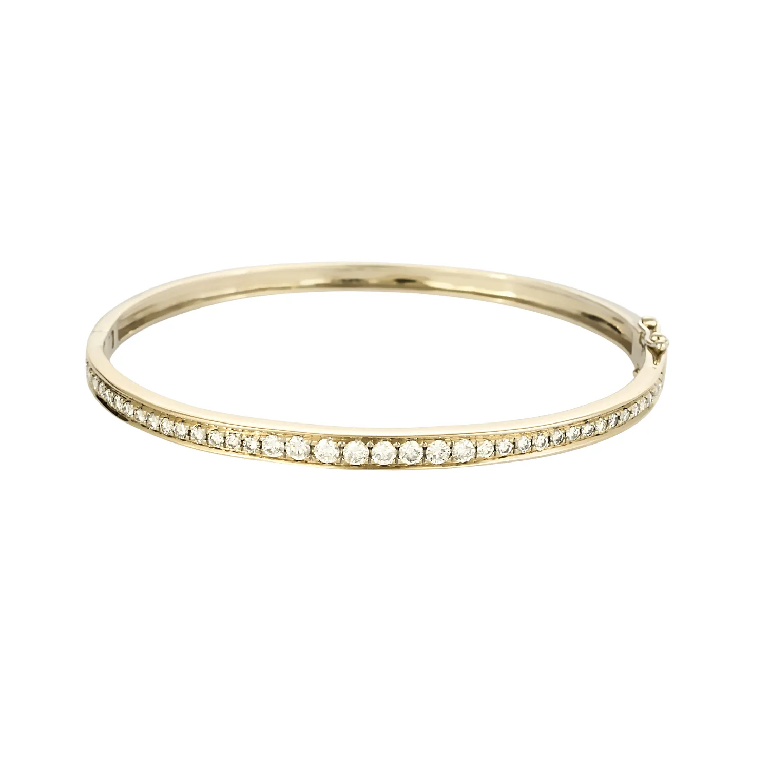 Bracelet jonc en or jaune 18 carats et diamants sold by 58 Facettes