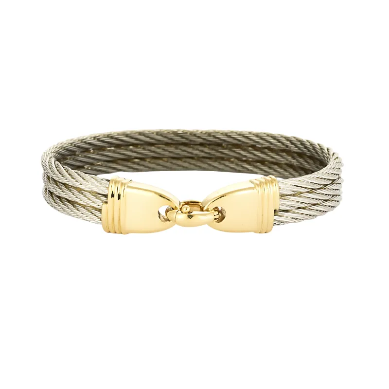 Fred Force 10 - Bracelet en or jaune 18 carats et acier made by 58 Facettes
