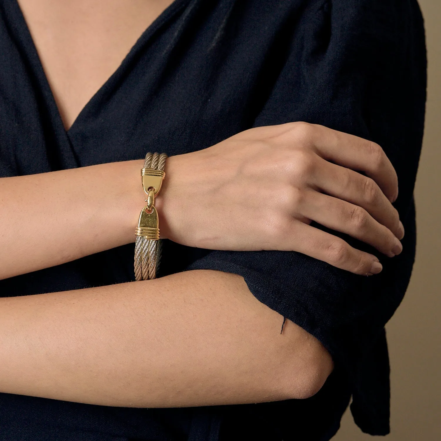 Fred Force 10 - Bracelet en or jaune 18 carats et acier sold by 58 Facettes product image thumbnail 2