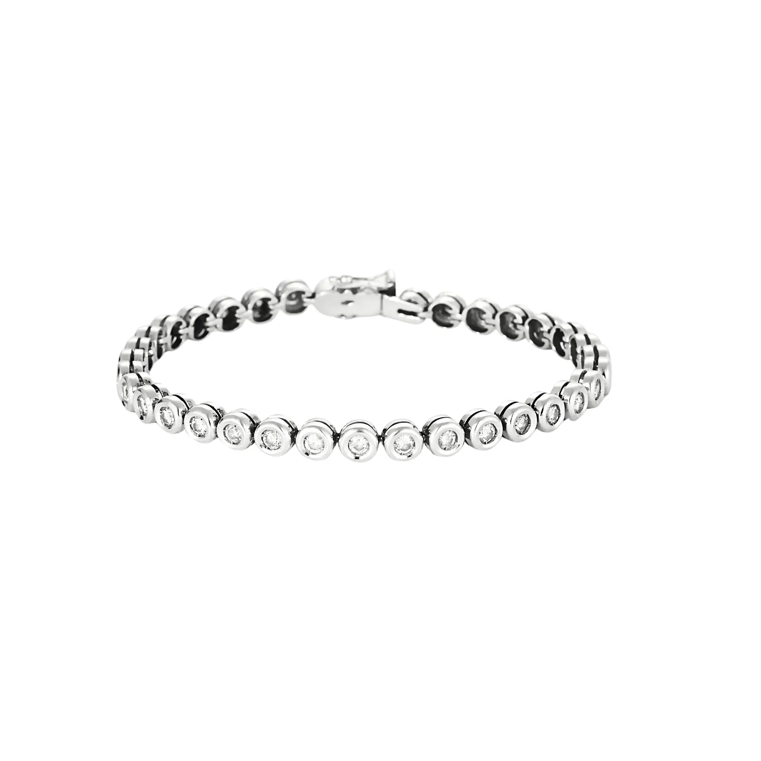 Bracelet rivière - Bracelet en or blanc 18 carats et diamants sold by 58 Facettes