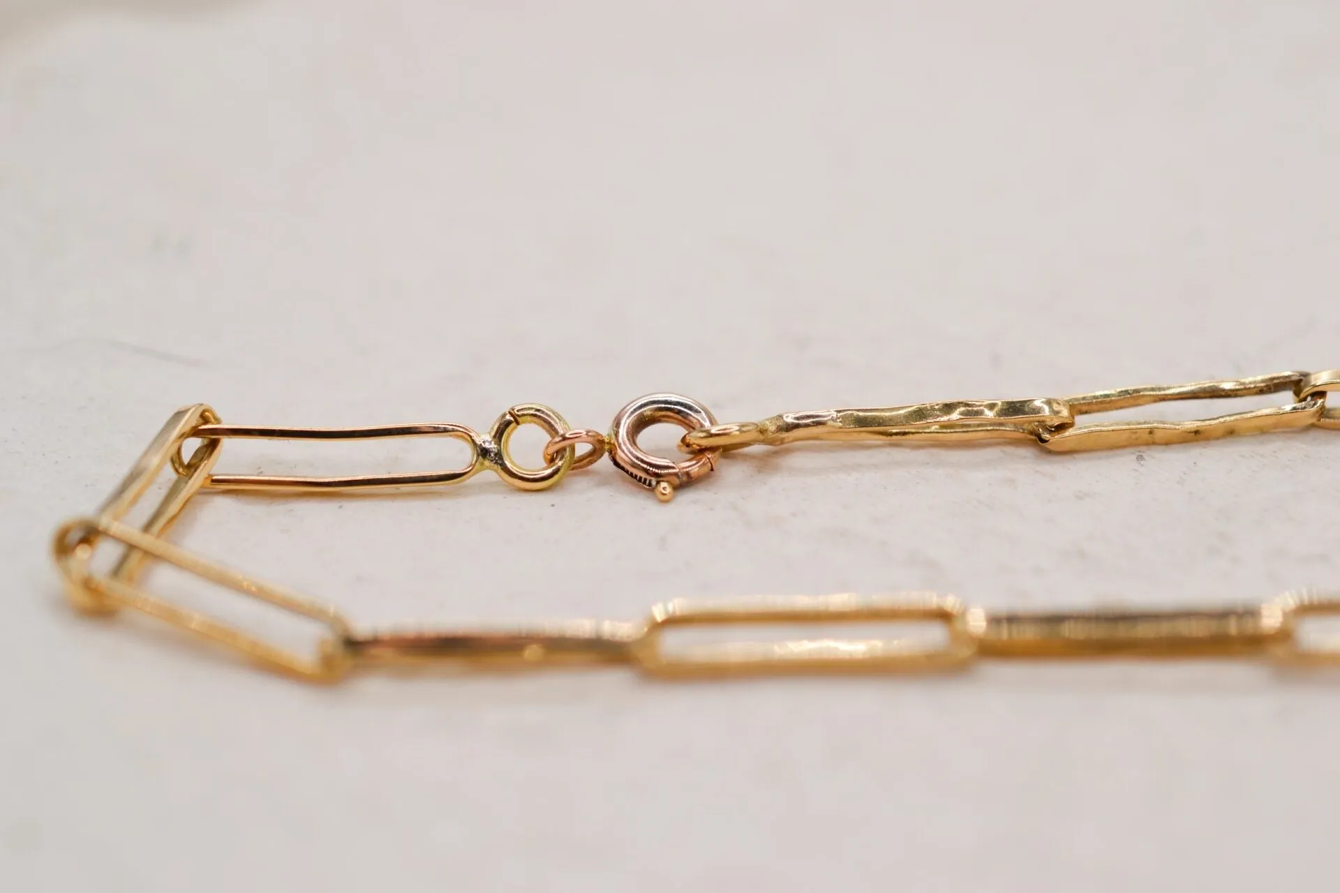 Bracelet maille trombone en or jaune 18 carats sold by 58 Facettes product image thumbnail 3