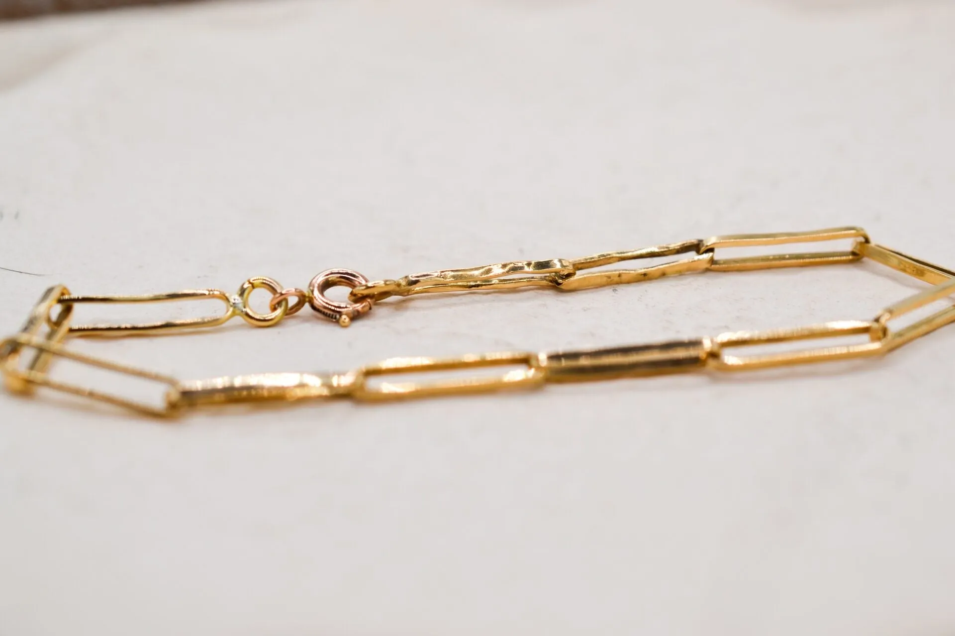 Bracelet maille trombone en or jaune 18 carats sold by 58 Facettes product image thumbnail 5