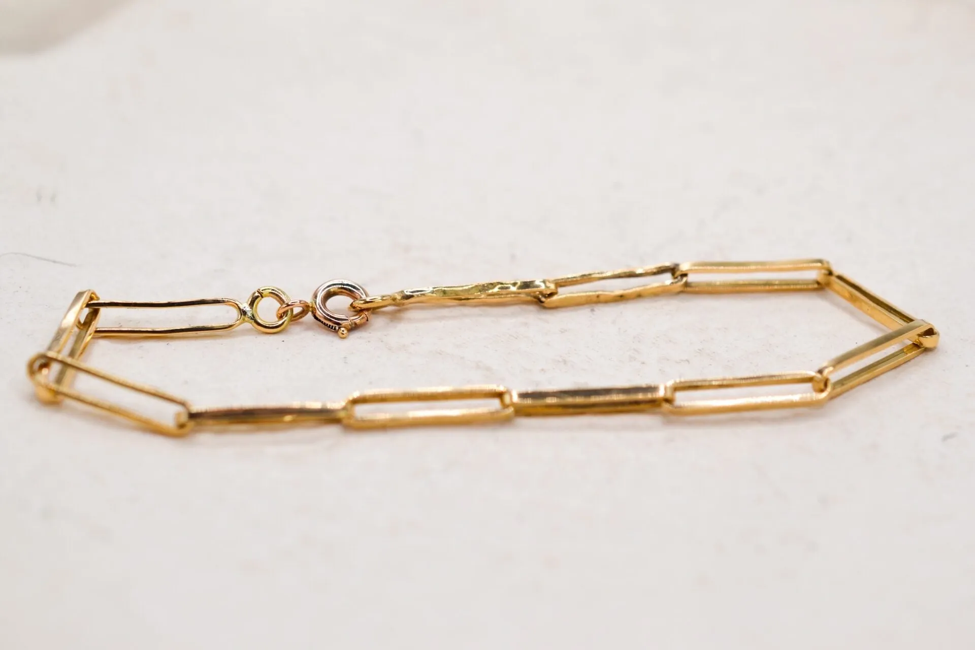 Bracelet maille trombone en or jaune 18 carats sold by 58 Facettes product image thumbnail 2