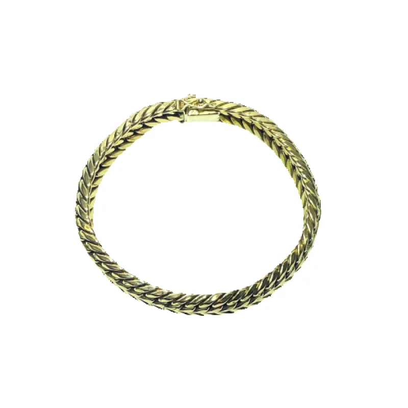 Bracelet maille américaine en or jaune 18 carats 19,63 g made by 58 Facettes