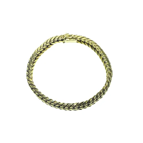 Bracelet maille américaine en or jaune 18 carats 19,63 g sold by 58 Facettes