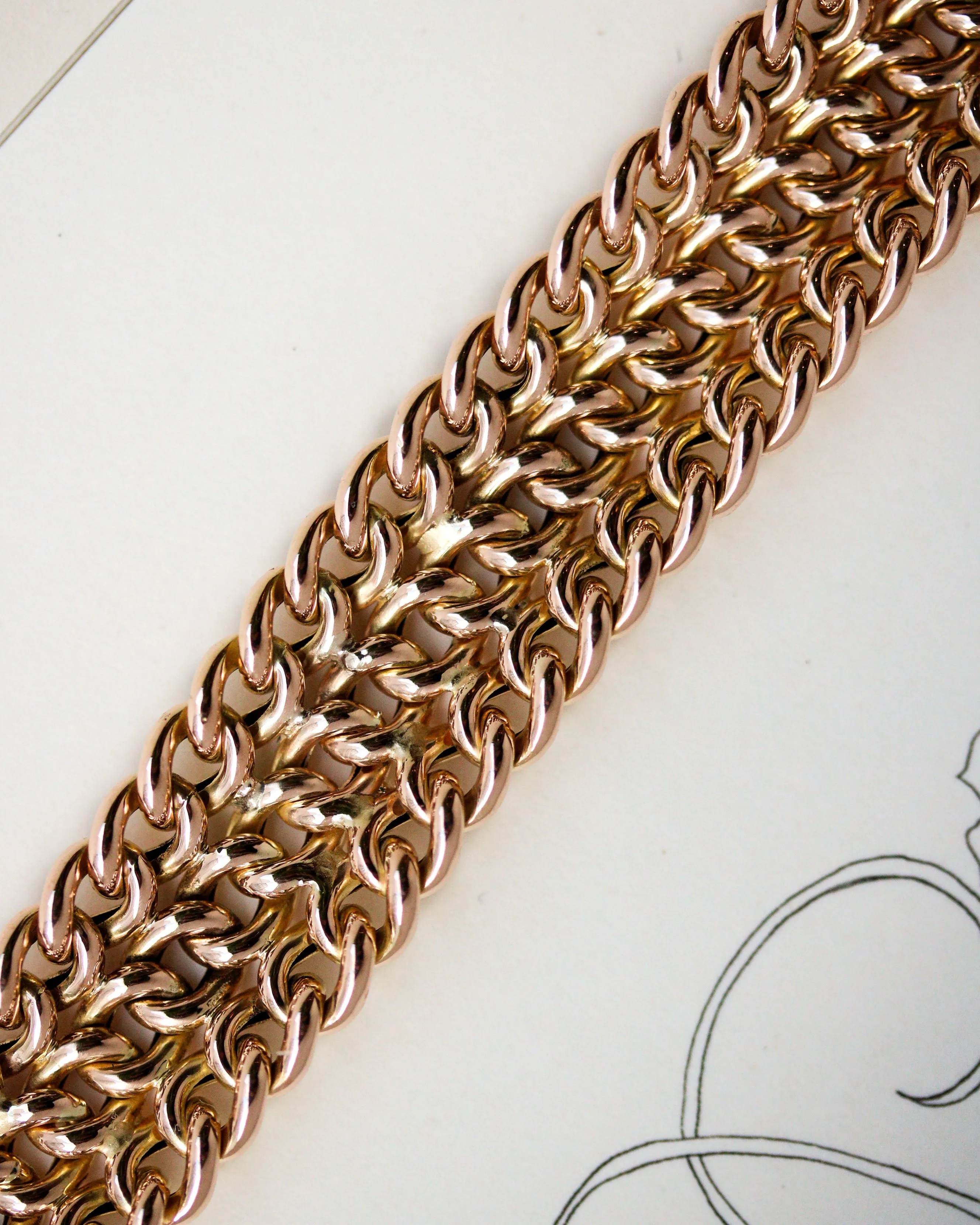 Bracelet maille américaine en or rose 750 sold by 58 Facettes product image thumbnail 4