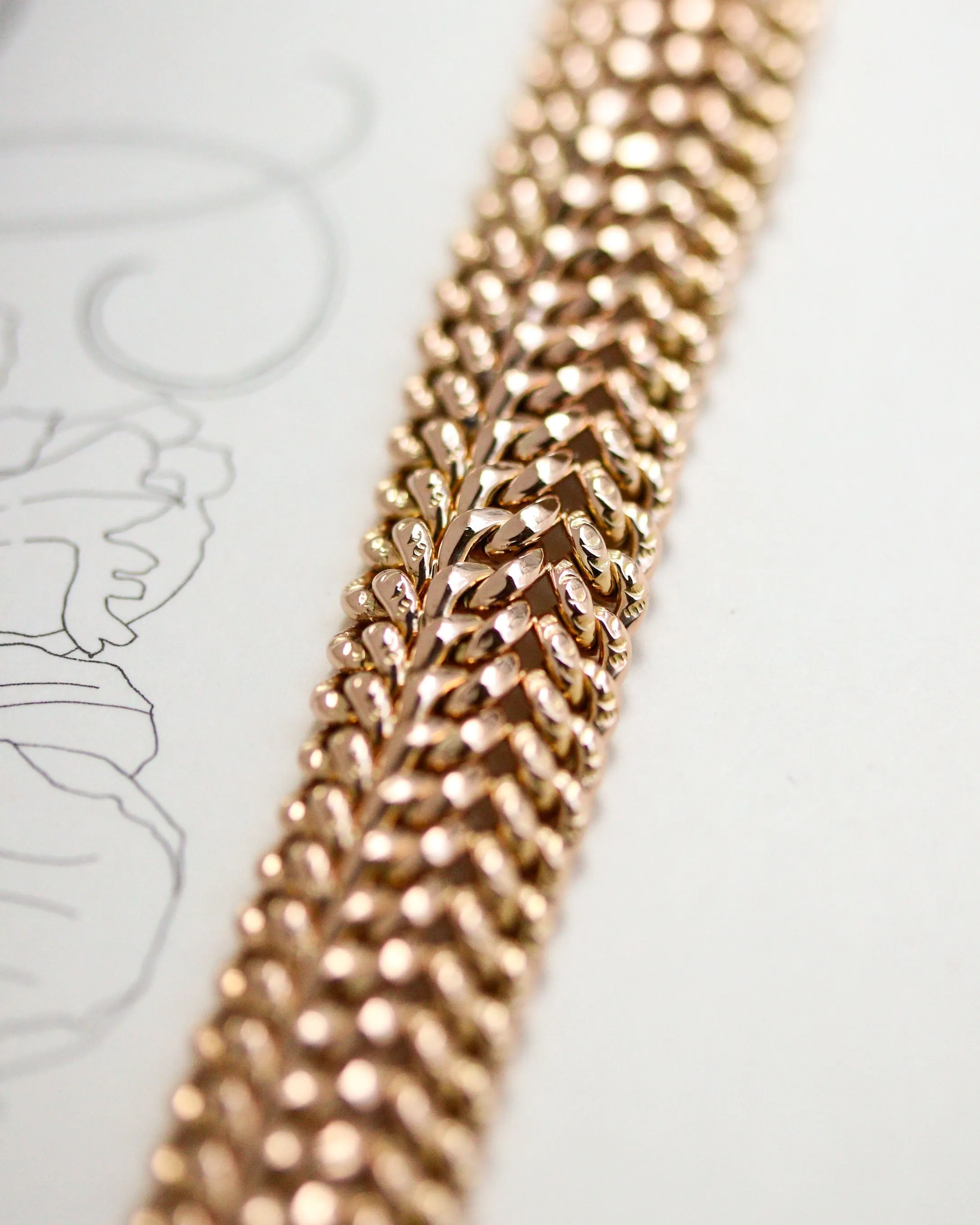 Bracelet maille américaine en or rose 750 sold by 58 Facettes product image thumbnail 5