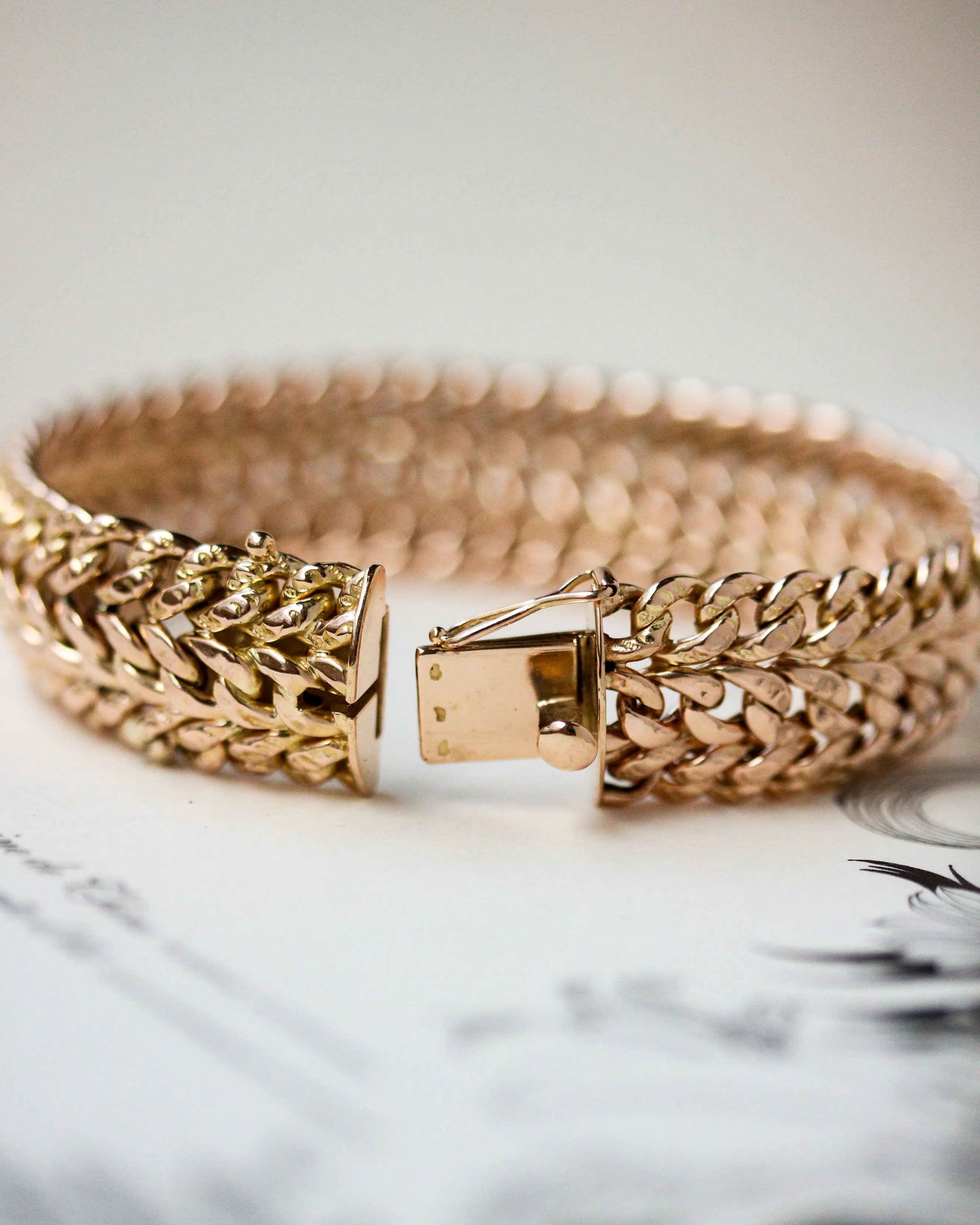 Bracelet maille américaine en or rose 750 sold by 58 Facettes product image thumbnail 3