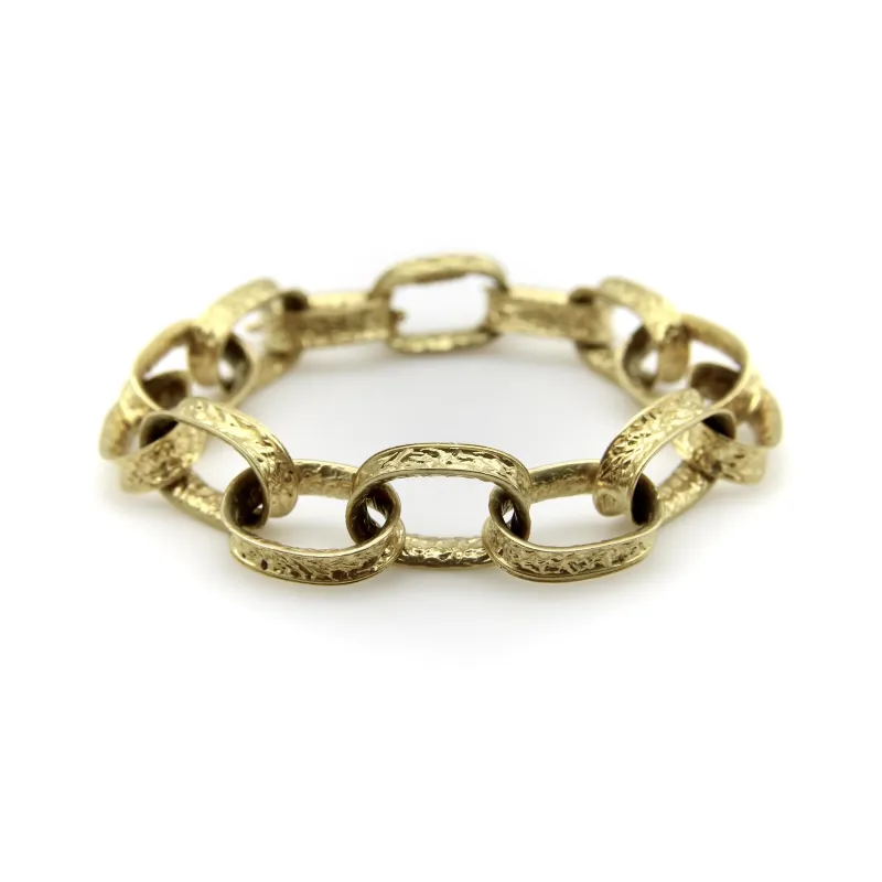 Bracelet vintage à maillons ovales en or jaune 18 carats made by 58 Facettes