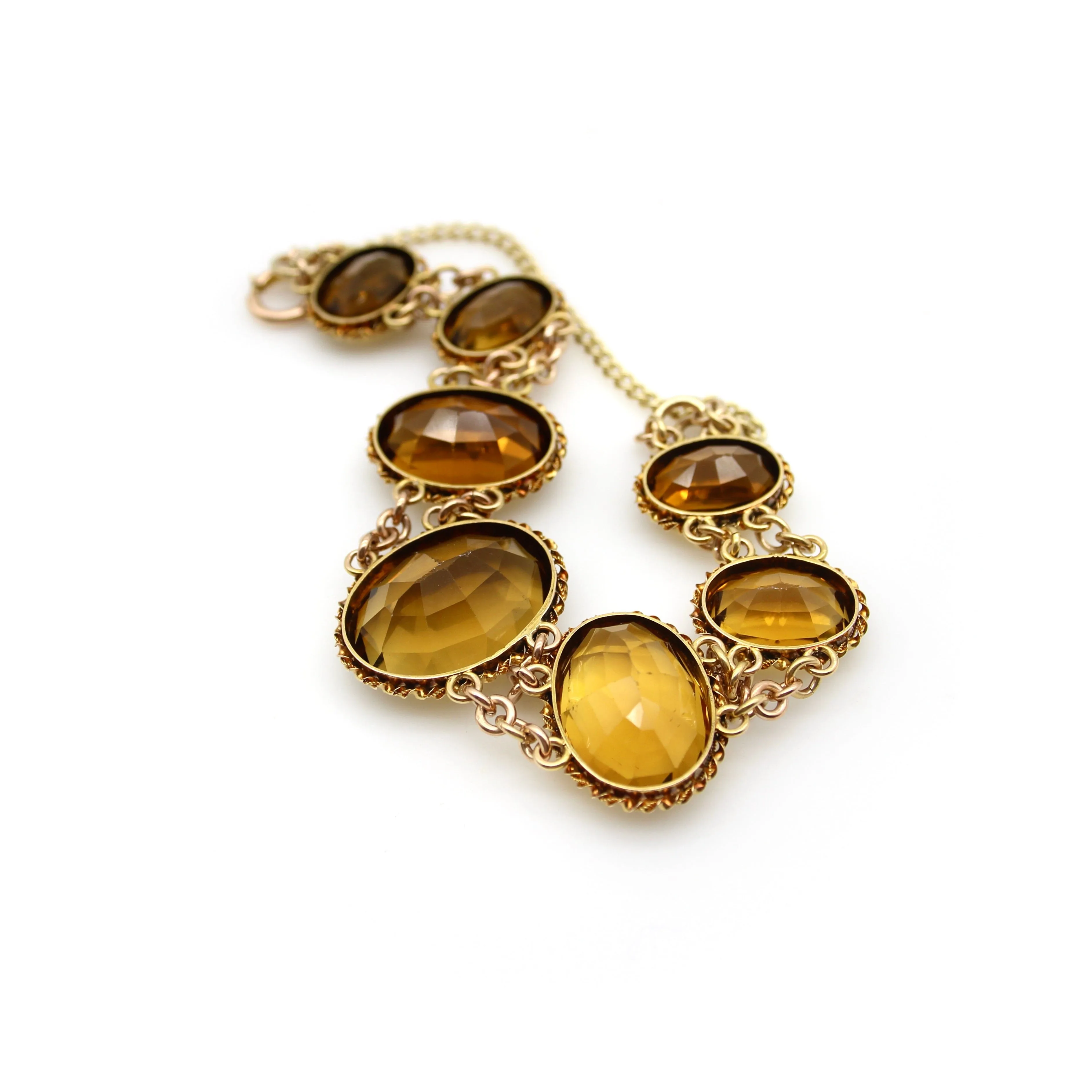 Bracelet victorien en or 14K et citrines sold by 58 Facettes product image thumbnail 4