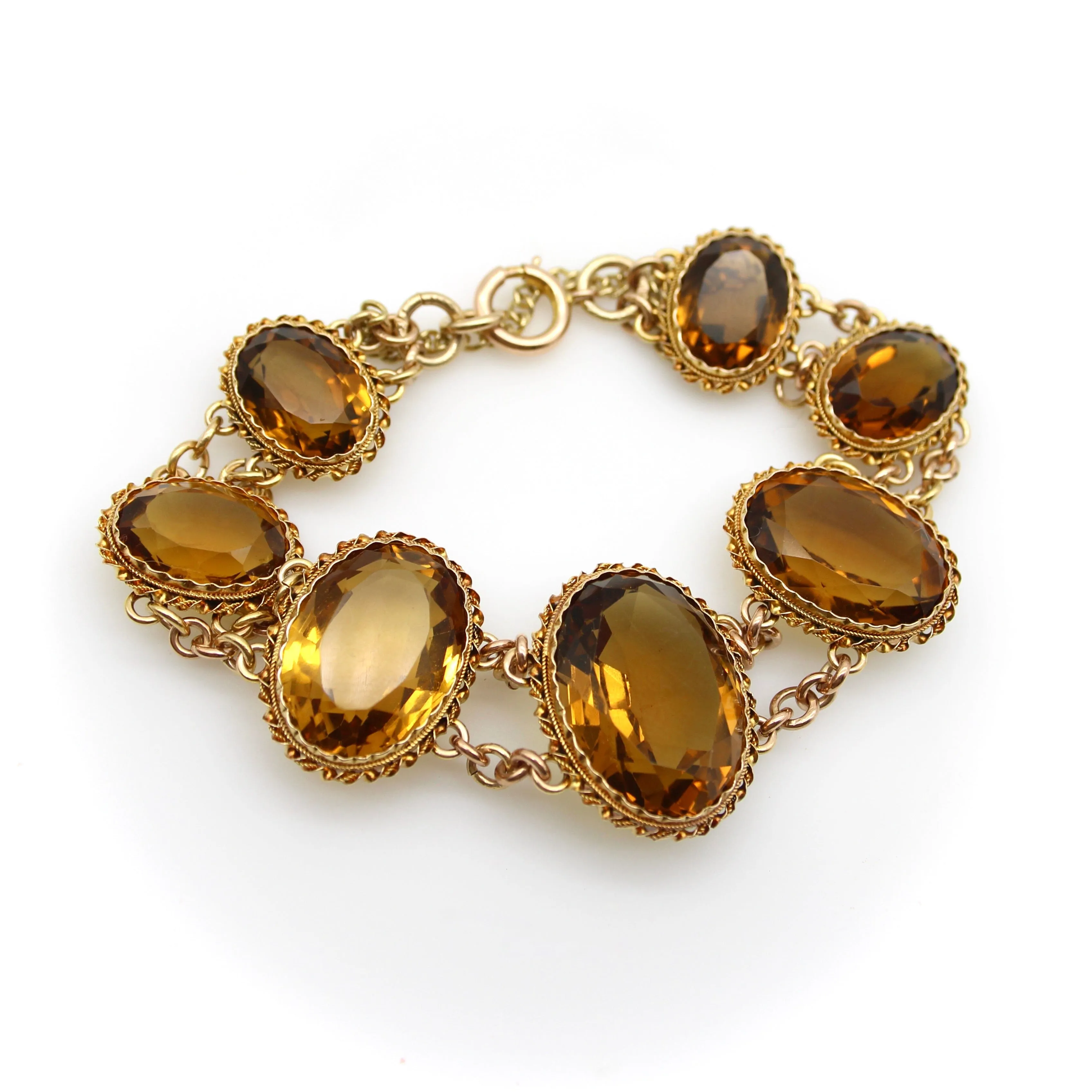 Bracelet victorien en or 14K et citrines sold by 58 Facettes