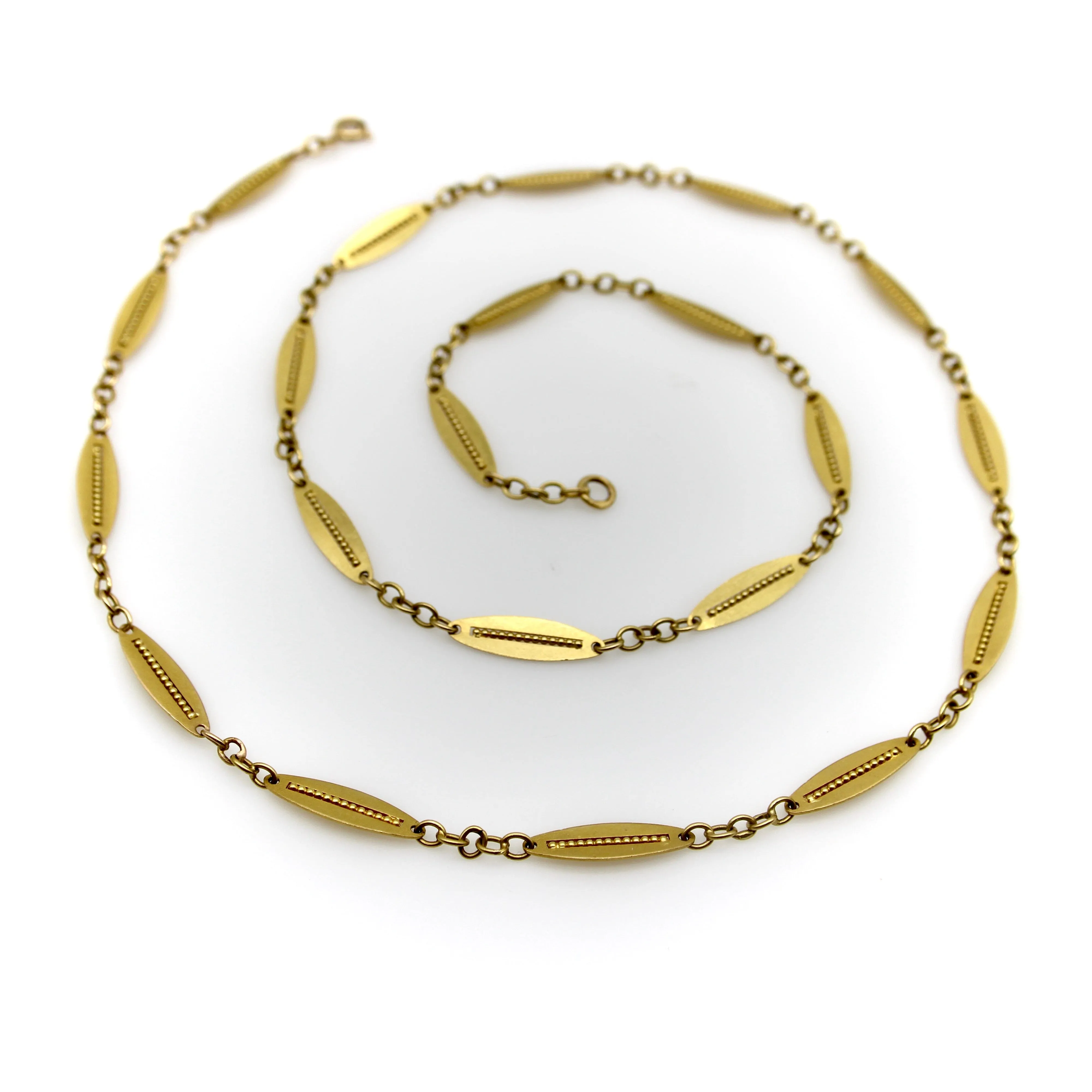 Chaîne victorienne française - Maillons alternés en or 18 carats sold by 58 Facettes product image thumbnail 5