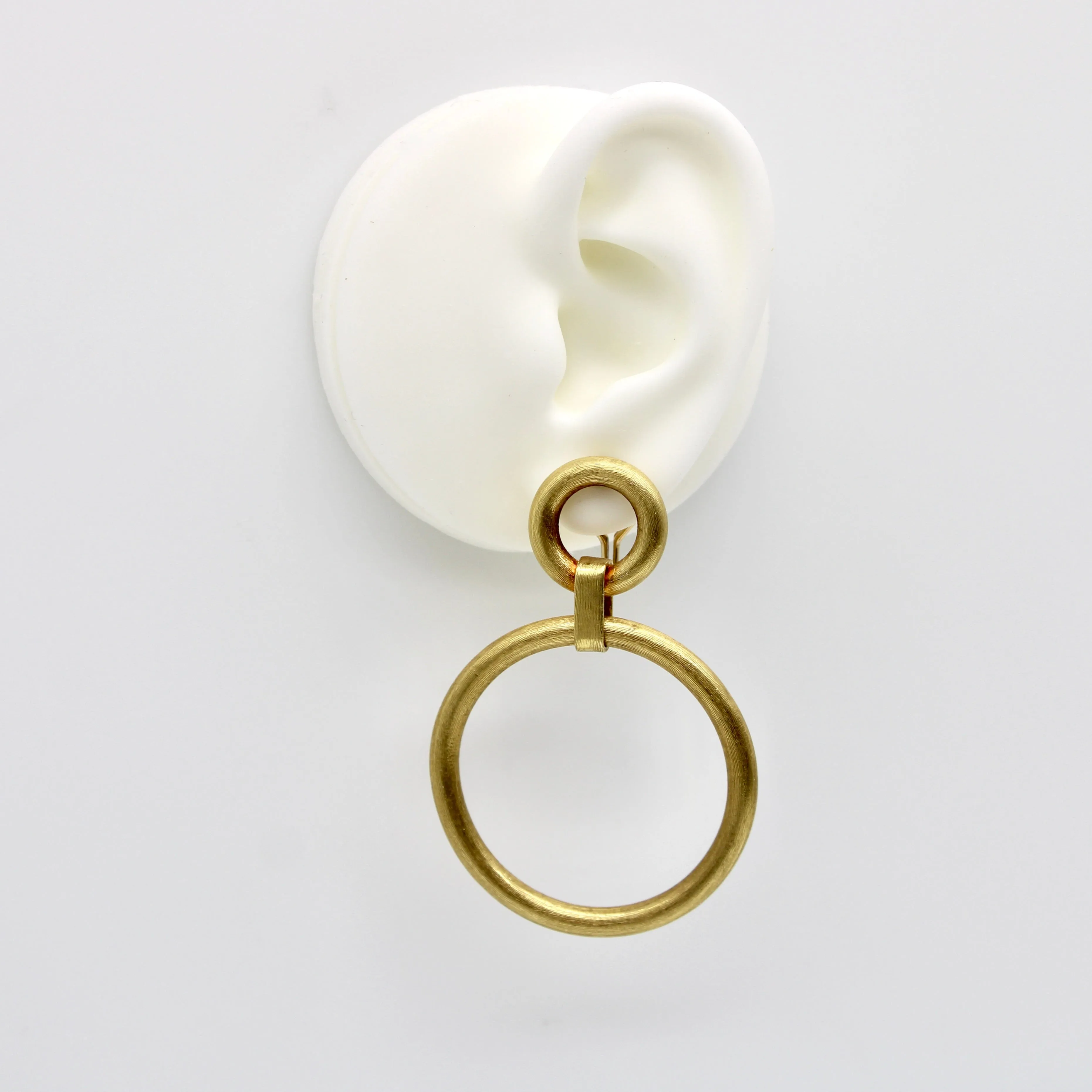 Vintage - Boucles d’oreilles double créoles en or jaune 14K sold by 58 Facettes product image thumbnail 2