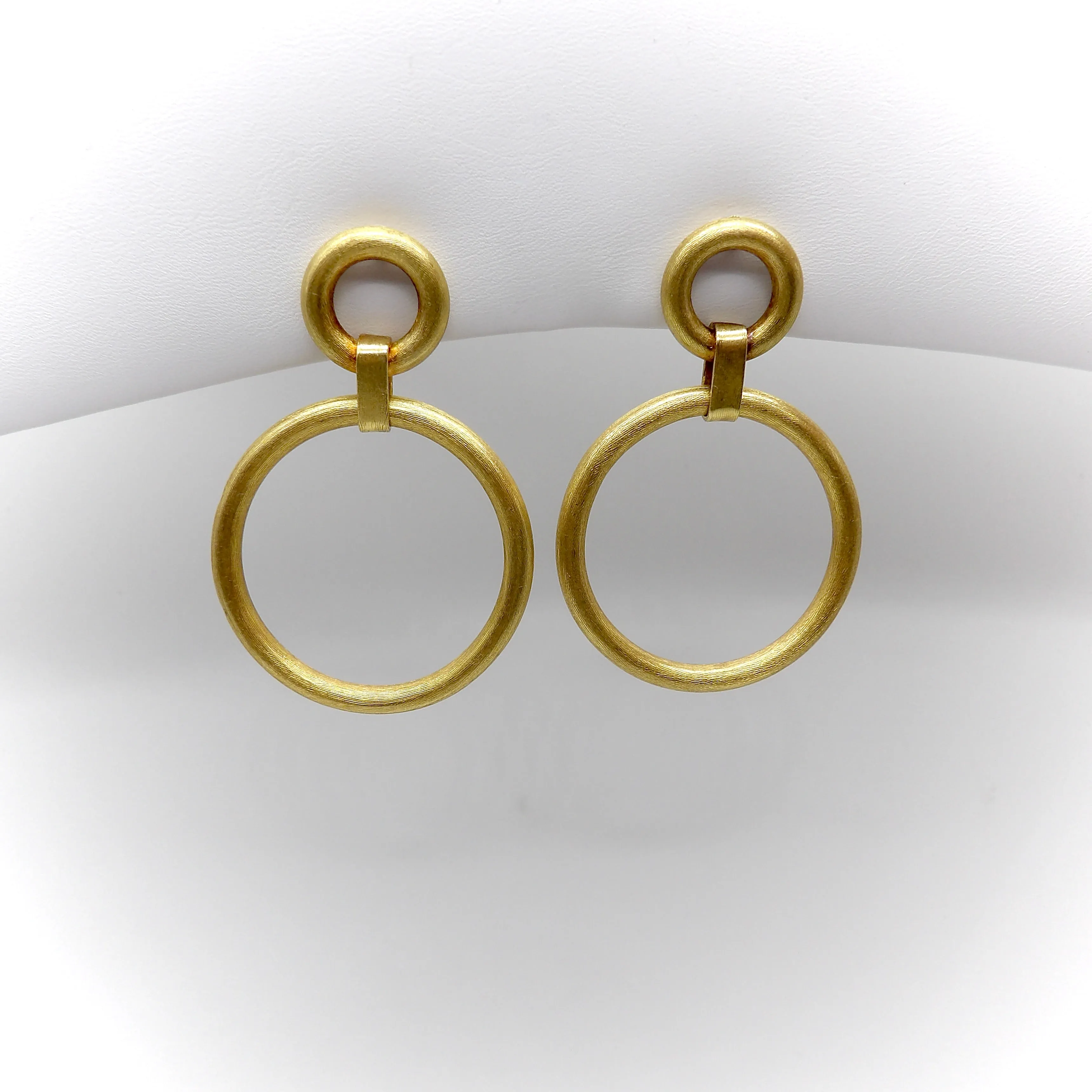 Vintage - Boucles d’oreilles double créoles en or jaune 14K sold by 58 Facettes