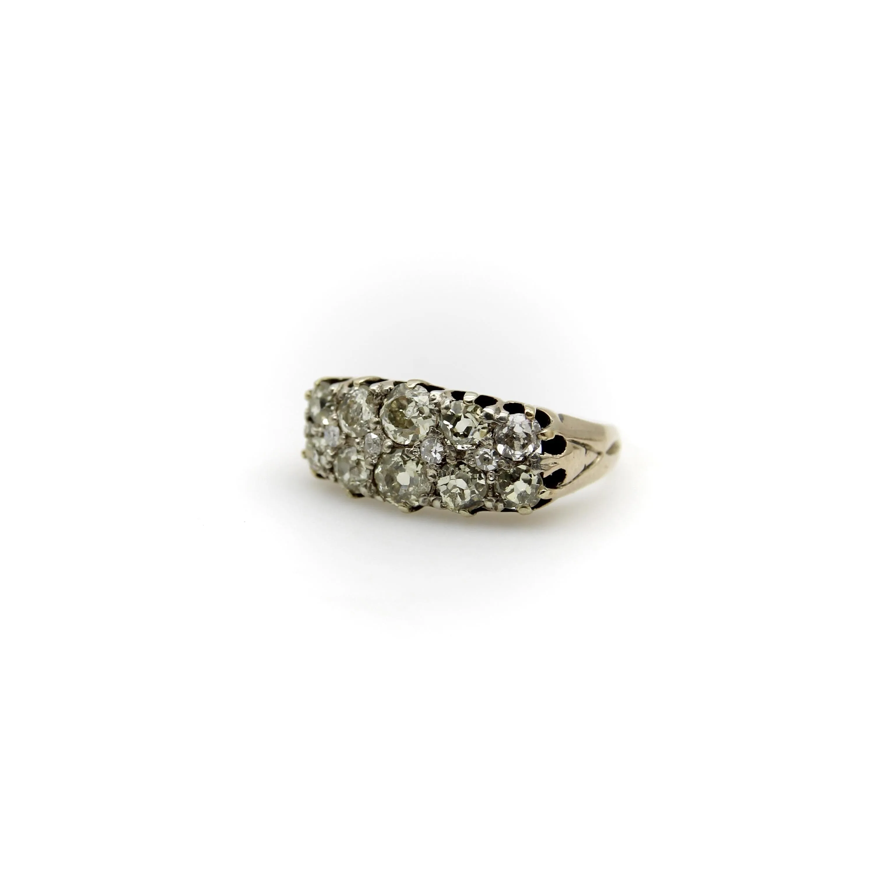 Bague victorienne - Motif allongé en or 18 carats et diamants taille ancienne sold by 58 Facettes product image thumbnail 4