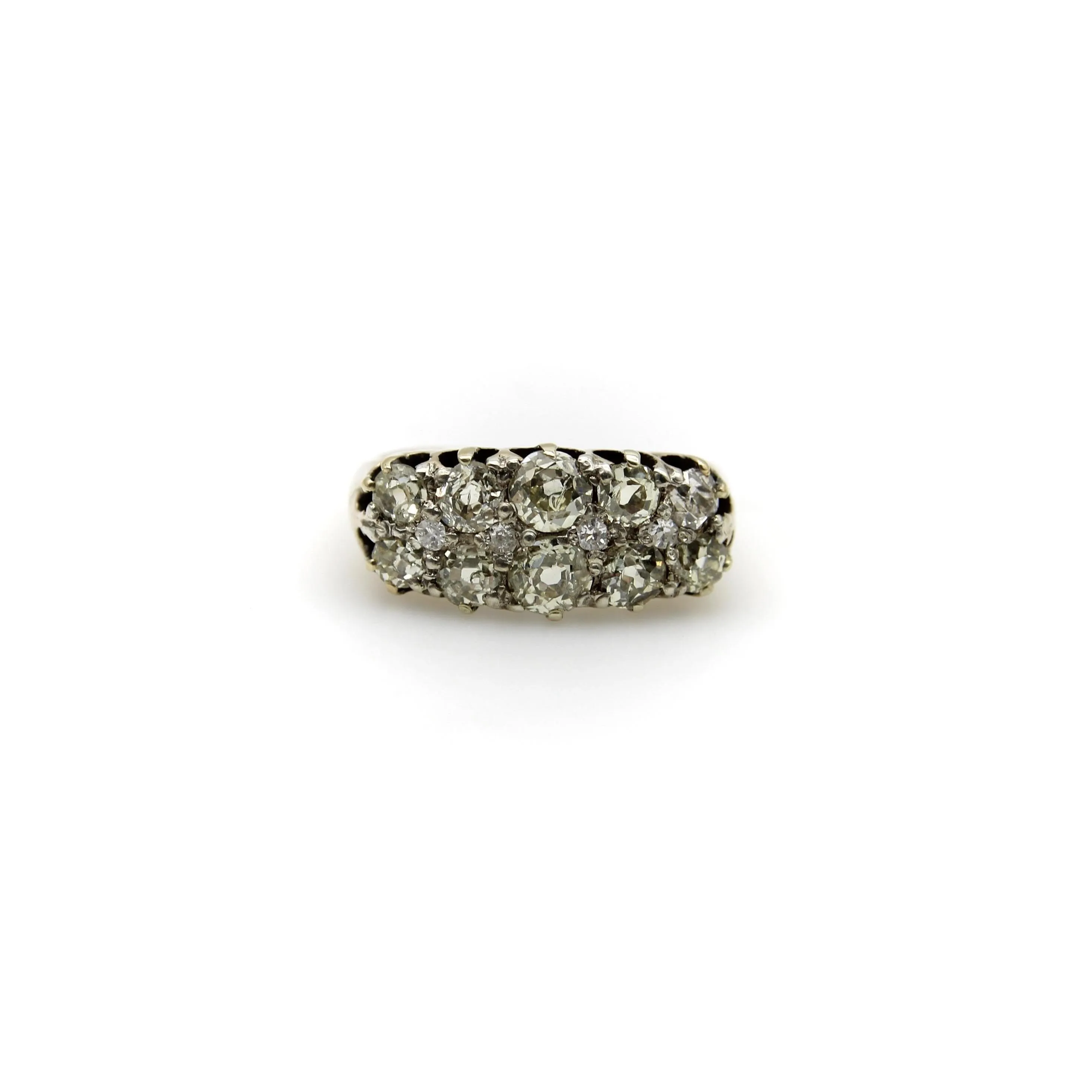 Bague victorienne - Motif allongé en or 18 carats et diamants taille ancienne sold by 58 Facettes