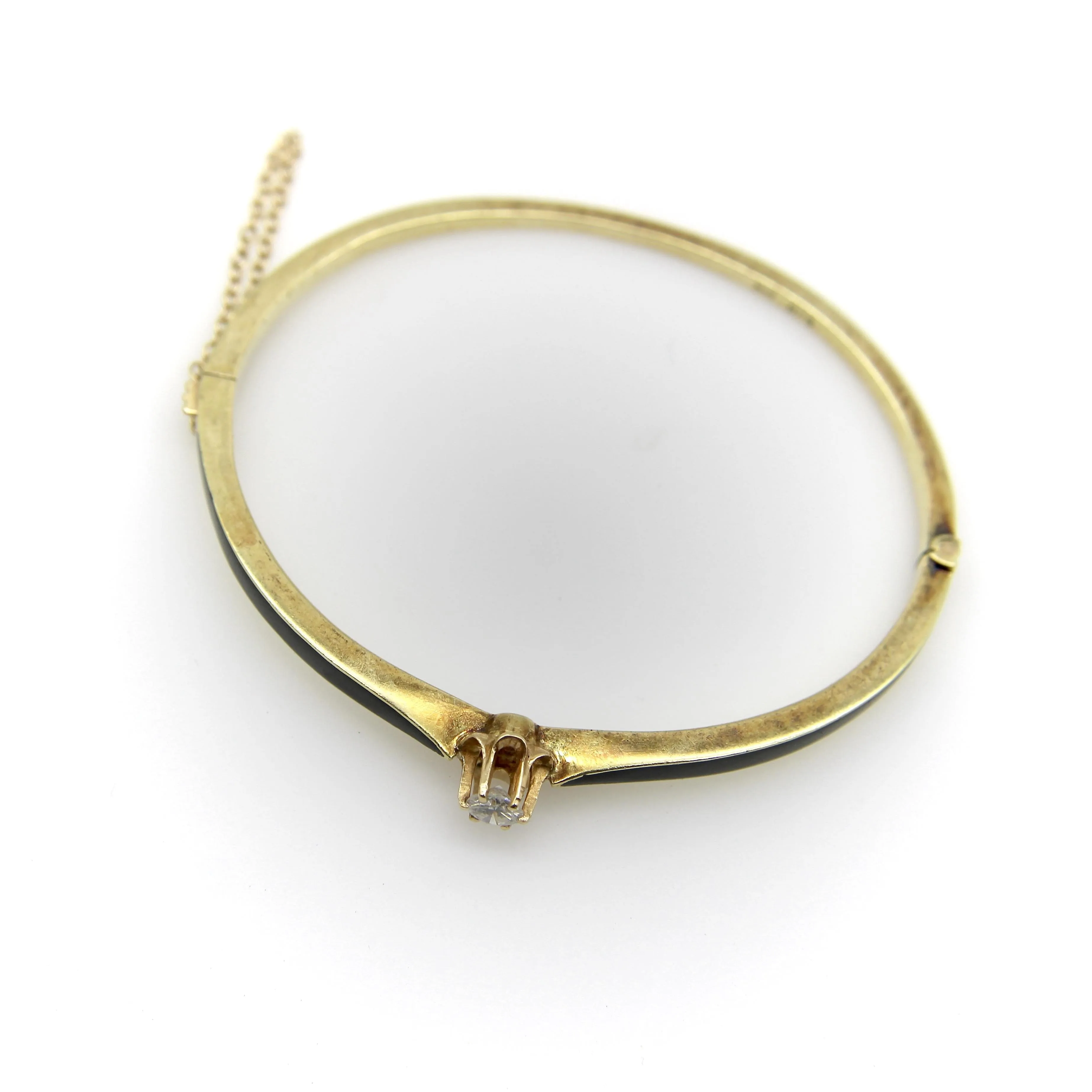 Bracelet victorien en or 14K, émail noir et diamant sold by 58 Facettes product image thumbnail 5