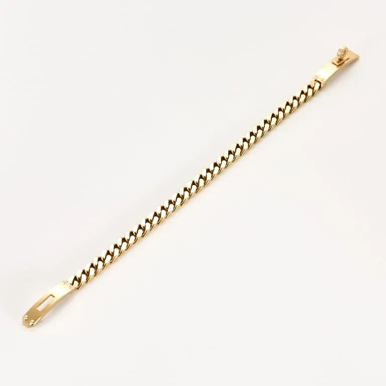 Hermès Kelly - Bracelet gourmette en or rose 750 serti de diamants sold by 58 Facettes product image thumbnail 2