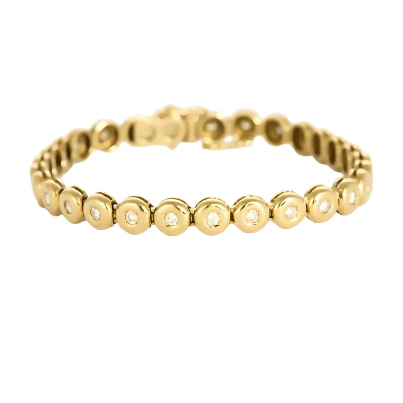 Bracelet en or jaune et diamants made by 58 Facettes