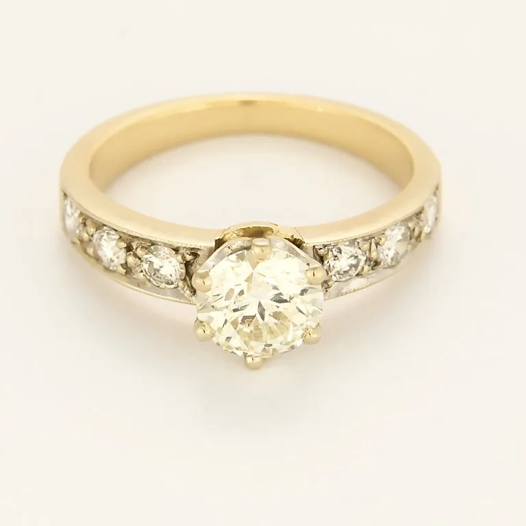 Bague en or blanc et or jaune, diamants sold by 58 Facettes
