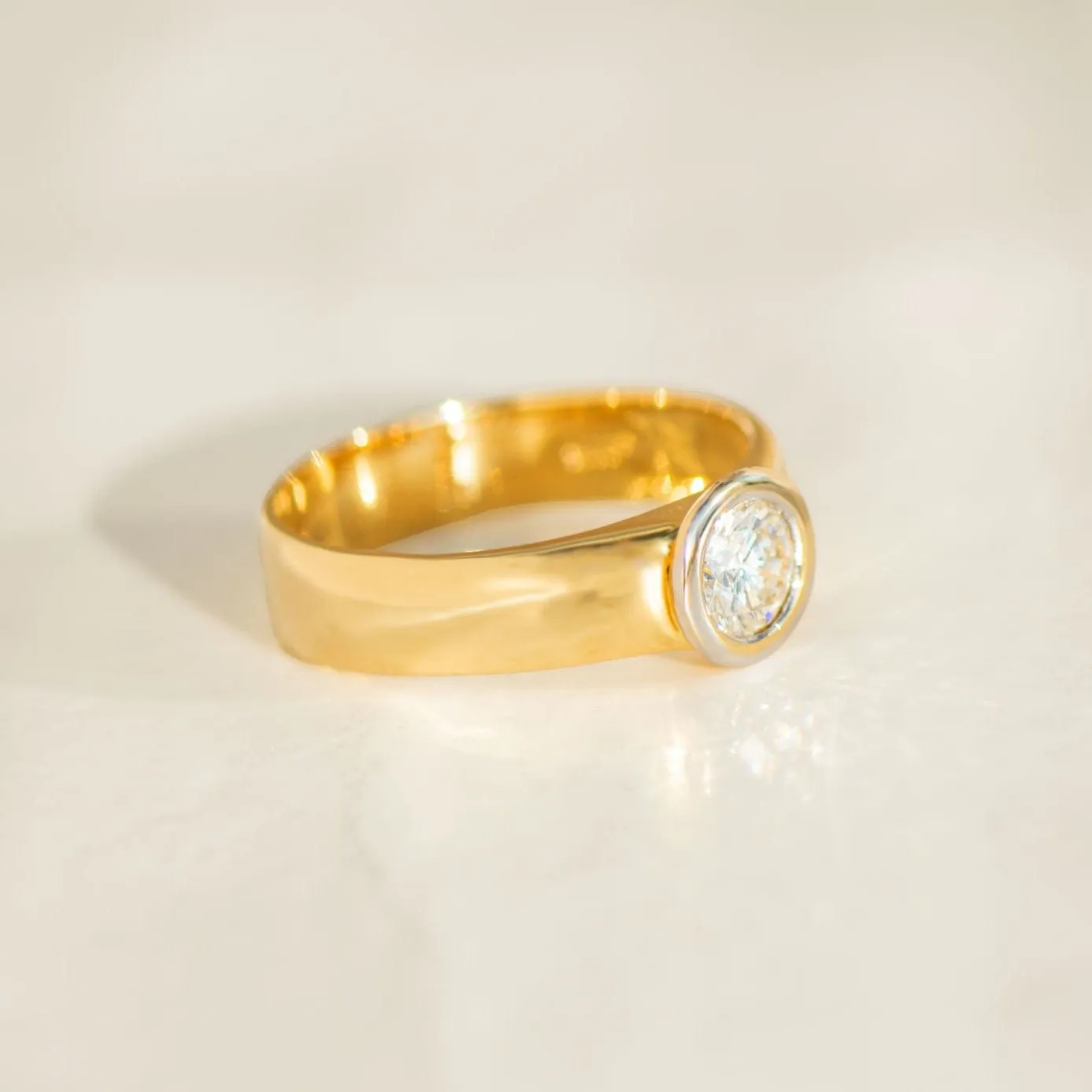 Solitär-Ring - Bague en or jaune 14K diamant 0,52 ct sold by 58 Facettes product image thumbnail 3