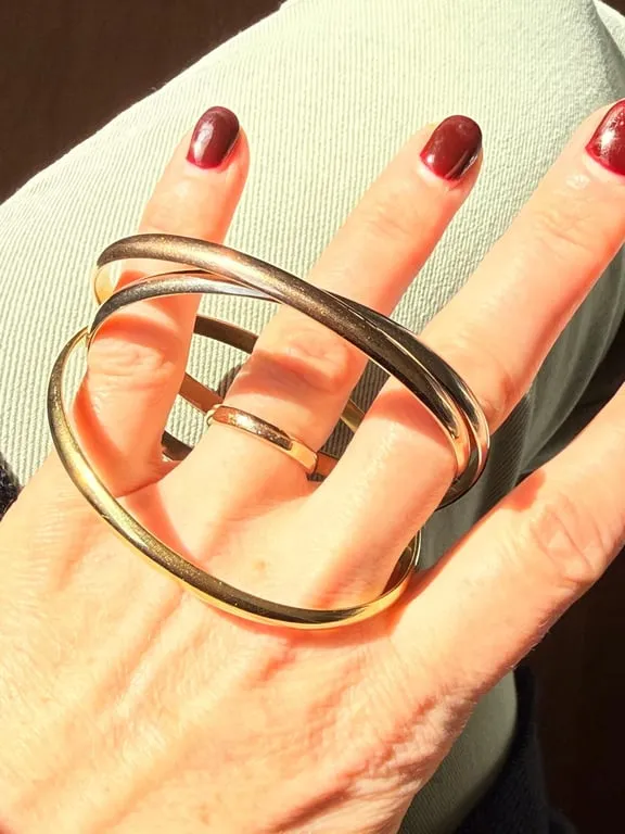 Cartier Trinity - Bracelet trois joncs en or trois tons sold by 58 Facettes product image thumbnail 5