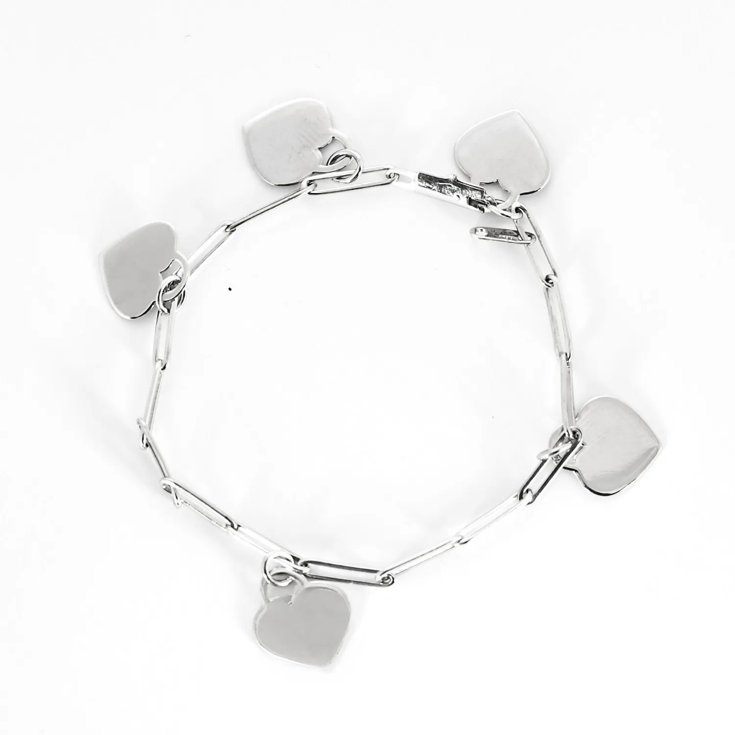 Dinh Van - Bracelet en or blanc et pampilles coeur sold by 58 Facettes