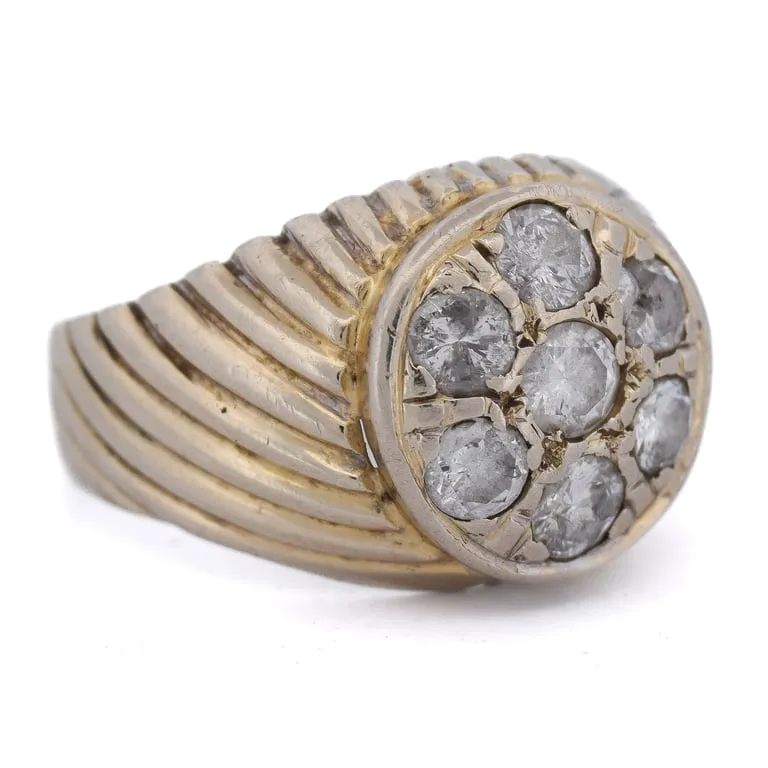 Bague vintage - Cluster en or 18 ct et diamants sold by 58 Facettes product image thumbnail 3