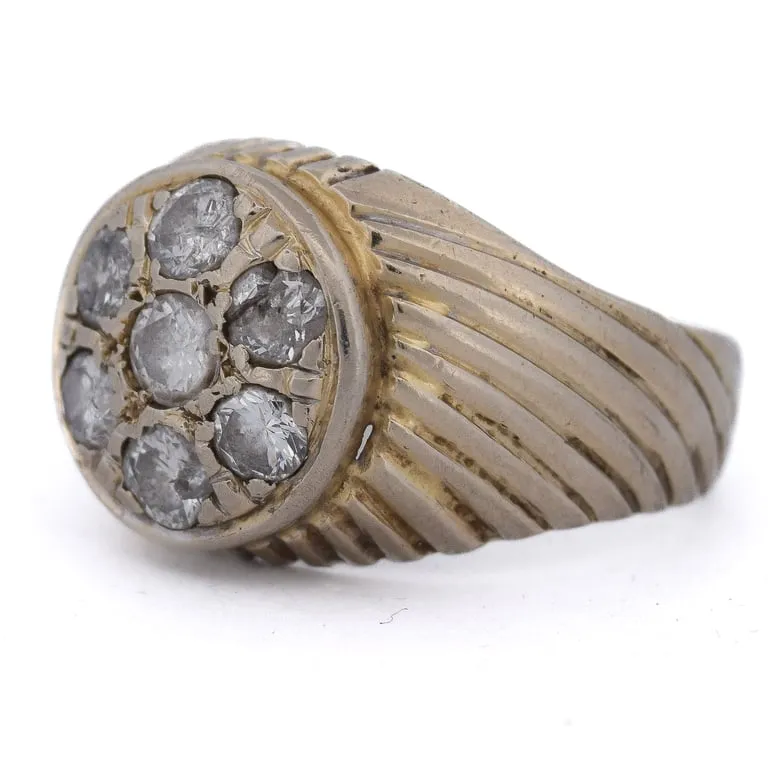 Bague vintage - Cluster en or 18 ct et diamants sold by 58 Facettes product image thumbnail 4