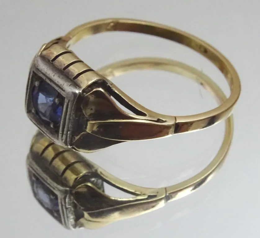 Bague vintage - Saphir 0,65 ct en or 14 carats sold by 58 Facettes product image thumbnail 2