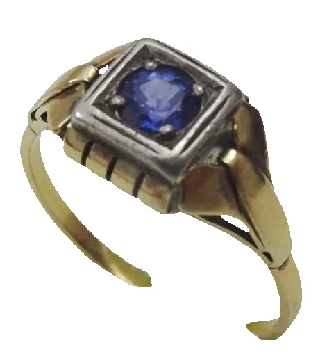 Bague vintage - Saphir 0,65 ct en or 14 carats sold by 58 Facettes product image thumbnail 5