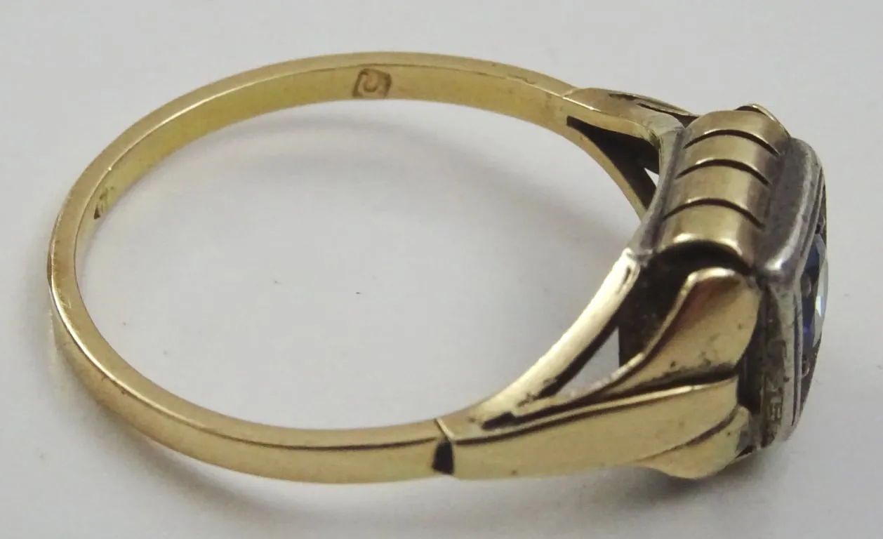 Bague vintage - Saphir 0,65 ct en or 14 carats sold by 58 Facettes product image thumbnail 4