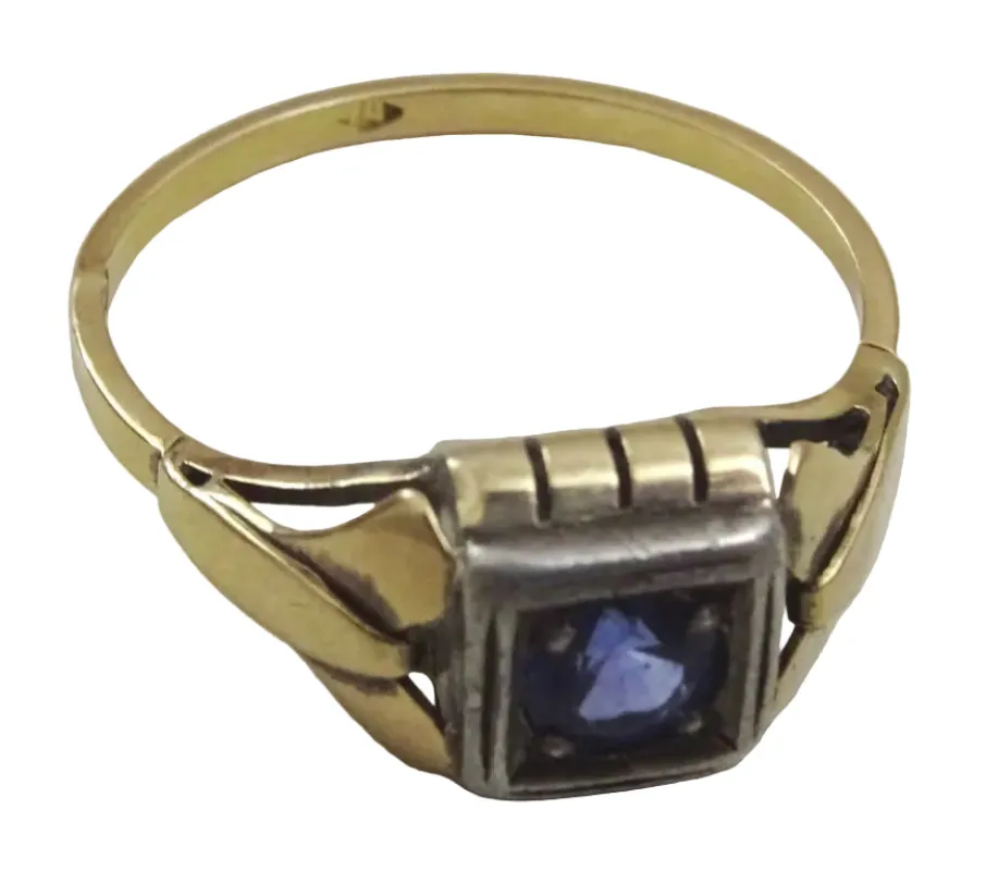 Bague vintage - Saphir 0,65 ct en or 14 carats sold by 58 Facettes