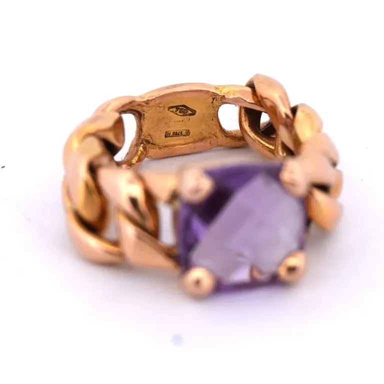 Bague vintage en or 18 ct avec améthyste sold by 58 Facettes product image thumbnail 4
