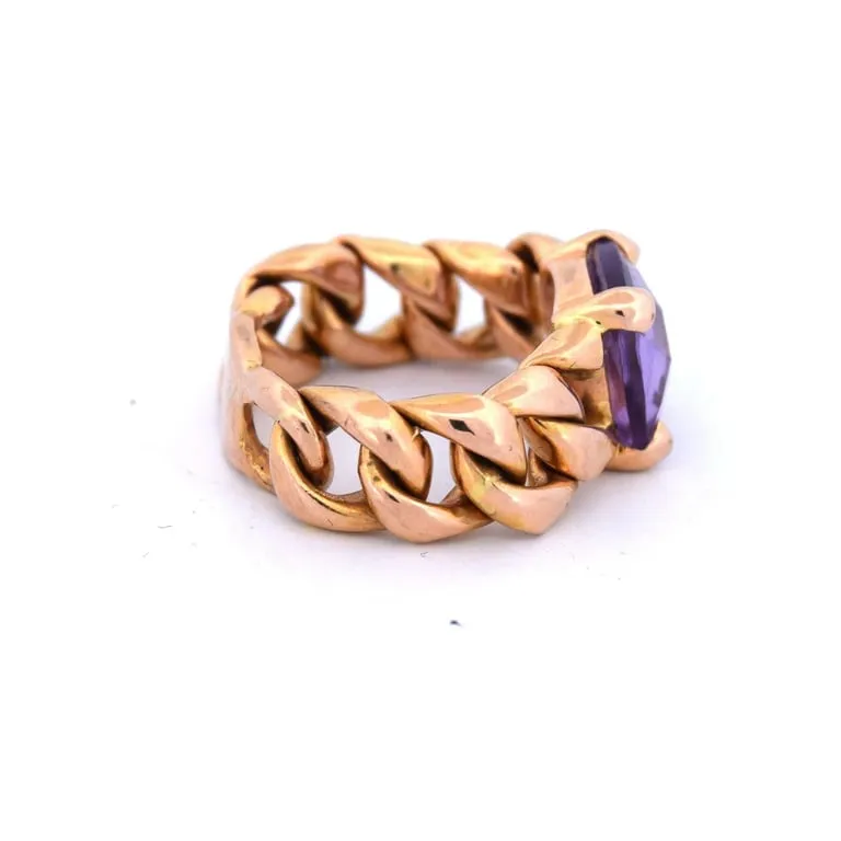 Bague vintage en or 18 ct avec améthyste sold by 58 Facettes product image thumbnail 5