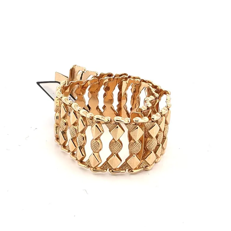Bracelet vintage en or jaune 18 ct massif sold by 58 Facettes product image thumbnail 4