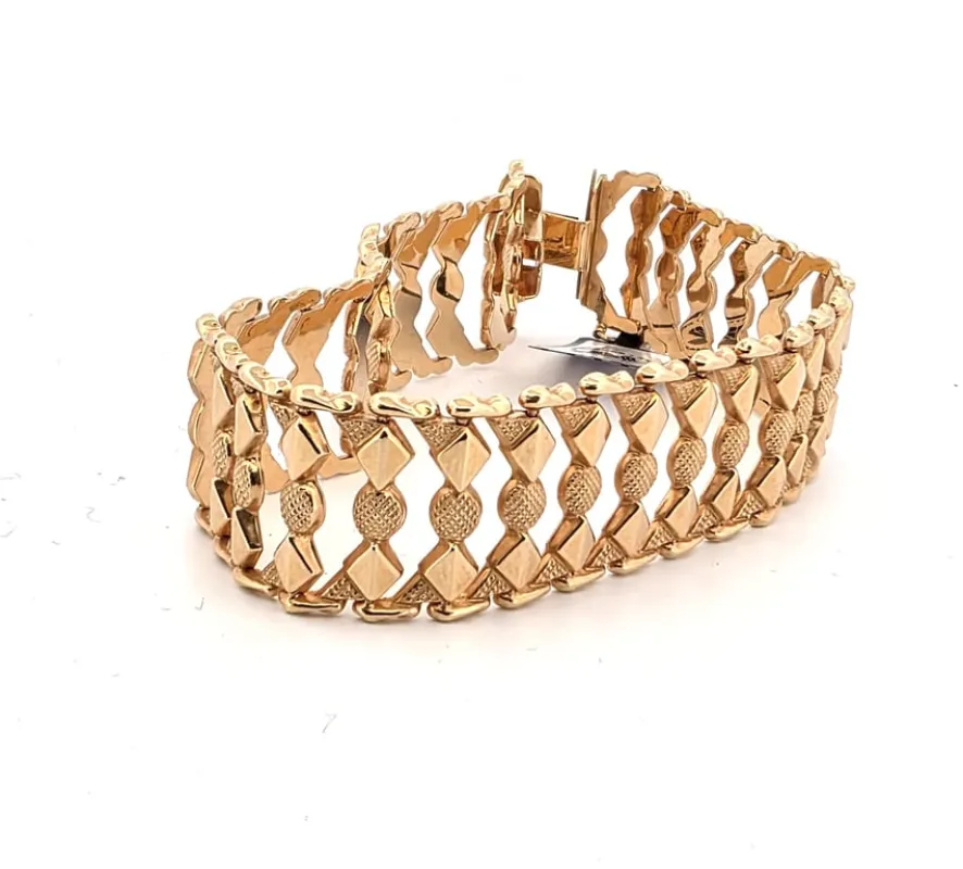 Bracelet vintage en or jaune 18 ct massif sold by 58 Facettes