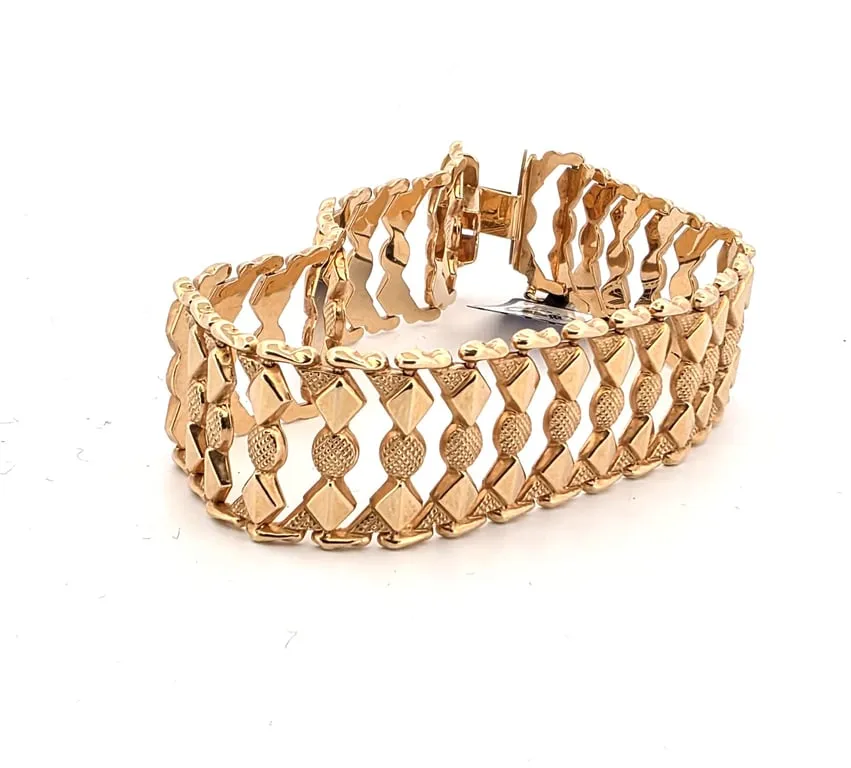 Bracelet vintage en or jaune 18 ct massif sold by 58 Facettes