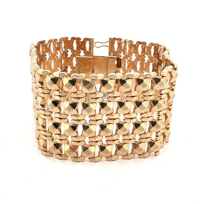 Bracelet massif en or jaune 18 ct, 19,5 cm made by 58 Facettes